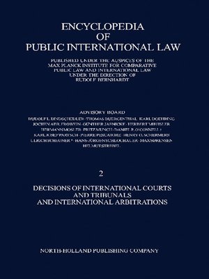 cover image of Decisions of International Courts and Tribunals and International Arbitrations